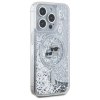 Karl Lagerfeld KLHMP15LLGKCSGH iPhone15 Pro 6.1 hardcase transparent Liquid Glitter Karl&Choupette Head Magsafe