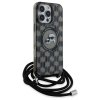 Karl Lagerfeld KLHMP16LHCKCKLCK iPhone 16 Pro 6.3 czarny/black hardcase IML Crossbody Monogram Karl & Choupette Head MagSa