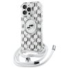 Karl Lagerfeld KLHMP16XHCKCKLCT iPhone   16 Pro Max 6.9 transparent hardcase IML Crossbody Monogram Karl & Choupette Head 