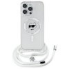 Karl Lagerfeld KLHMP16LHCCHNT iPhone 16  Pro 6.3 hardcase transparent IML Choupette Head & Cord Magsafe