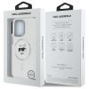 Karl Lagerfeld KLHMP14LHLSCHH iPhone 14  Pro 6.1 biały/white hardcase IML Metal Choupette Head MagSafe