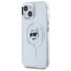 Karl Lagerfeld KLHMP15SHLSCHH iPhone 15  6.1 biały/white hardcase IML Metal Choupette Head MagSafe
