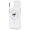 Karl Lagerfeld KLHMP15SHLSCHH iPhone 15  6.1 biały/white hardcase IML Metal Choupette Head MagSafe