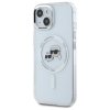 Karl Lagerfeld KLHMP15SHLSKCH iPhone 15  6.1 biały/white hardcase IML Metal Karl&Choupette Head MagSafe