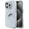 Karl Lagerfeld KLHMP15LHLSKCH iPhone 15  Pro 6.1 biały/white hardcase IML Metal Karl&Choupette Head MagSafe
