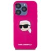 Karl Lagerfeld KLHMP15LSKHPPLF iPhone 15 Pro 6.1 fuksja/fuschia hardcase Silicone Karl Head Print MagSafe