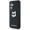 Etui Karl Lagerfeld Leather Monogram Pin Logo Choupette Head do Samsung Galaxy S25+ czarny