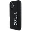 Etui Karl Lagerfeld HC Grained PU        Cardslot Metal Signature do iPhone 16 czarny