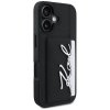 Etui Karl Lagerfeld HC Grained PU        Cardslot Metal Signature do iPhone 16 czarny