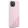 Etui Karl Lagerfeld Silicone Shadow      Metal Initial MagSafe do iPhone 15 różowy