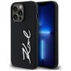 Etui Karl Lagerfeld Silicone Metal       Script Logo do iPhone 14 Pro czarny