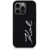 Etui Karl Lagerfeld Silicone Metal       Script Logo do iPhone 14 Pro czarny