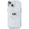 Etui Karl Lagerfeld IML Metal Karl Head  MagSafe do iPhone 15 biały