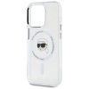 Etui Karl Lagerfeld IML Metal Karl Head  MagSafe do iPhone 15 Pro biały