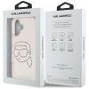 Etui Karl Lagerfeld IML Rhinestones Karl Head do iPhone 16 różowy