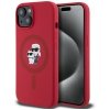 Etui Karl Lagerfeld Silicone             Karl&Choupette Heads Ring MagSafe do iPhone 15 czerwony