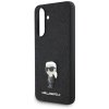 Etui Karl Lagerfeld Fixed Glitter Ikonik Logo Metal Pin do Samsung Galaxy A56 czarny
