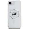 Etui Karl Lagerfeld IML Metal Choupette  Head MagSafe do iPhone 16e biały