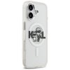 Etui Karl Lagerfeld IML Glitter Karl &   Choupette Sketch Logo MagSafe do iPhone 17 przezroczysty