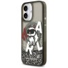 Etui Karl Lagerfeld Liquid Glitter       Choupette Logo MagSafe do iPhone 17 czarny