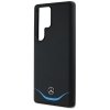Etui Mercedes Leather Contrasted Blue    Horizontal Curve MagSafe do Samsung Galaxy S25 Ultra czarny