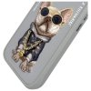 Nimmy etui iPhone 16 6.1 szary/gray     Glasses Cool Dog