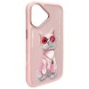 Nimmy etui iPhone 16 6.1 różowy/pink    Glasses Cool Cat