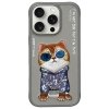 Nimmy etui iPhone 16 Pro Max 6.9        szary/gray Glasses Cool Cat