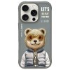 Nimmy etui iPhone 16 Pro 6.3 szary/gray Cool&Cute 2.0 Bear