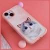 Nimmy etui iPhone 15 Pro 6.1            różowy/pink Big Eyed Pet 2.0 Cat