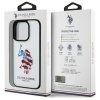 US Polo USHCP15XPUSH iPhone 15 Pro Max   6,7 biały/white Leather Big DH American Flag