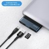 USAMS Adapter HUB USB 3.0/USB-C/Micro SD szary/grey SJ491HUB01 (US-SJ491)