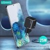 USAMS Ład. siec. 1xUSB-C T42 mini 25WSuper SI PD3.0 Fast Charging +kabel U43 USB-C/USB-C biały/white YJXLOGTC02 (USAMS-YJ)