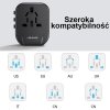 USAMS Adapter siec. 2xUSB T55 12W4w1 US/AU/EU/UK czarny/black CC173TC01 (US-CC173) Univesal Travel Charger