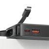 USAMS Powerbank ze zwijanym kablem USB-CRetractable 10000 mAh PD 20W Fast Charge XY Series czarny/black 10KCD22401(US-CD224)