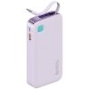 USAMS Powerbank ze zwijanym kablem USB-CRetractable 10000 mAh PD 20W Fast Charge XY Series fioletowy/purple 10KCD22403 (US-CD224