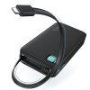 USAMS Powerbank ze zwijanym kablemRetractable Lightning 10000 mAh PD 20W Fast Charge XY Series czarny/black 10KCD22501 (US-CD225