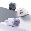 USAMS Ład. siec. CC254 30W GaNUSB-C/USB-A Fast Charging HC Series fioletowy/purple CC254TC03