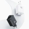USAMS Ład. siec. 1xUSB-C ze zwijanymkablem USB-C Retractable PD+QC 20W Gan Fast Charging biały/white YC Series CC233TC02 (US-CC2