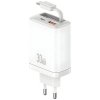 Ładowarka sieciowa USAMS Xiang Series    CC296 30W 1xUSB-C 1xUSB-A + kabel USB-C biały