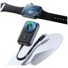 Ładowarka indukcyjna 2w1 Usams CD245 do  Apple Watch z powerbankiem 1200mAh + kabel USB-C titanium