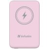 Verbatim Powerbank indukcyjny `n` Go 15W10000mAh Wireless Magnetic różowy/pink 32248