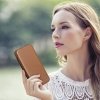 DUPLIKAT: iCarer CE Premium Leather Folio Case skórzane etui iPhone 14 z klapką magnetyczne MagSafe brązowy (WMI14220713-BN)