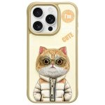 Nimmy etui iPhone 15 Pro 6.1 khaki Cool&Cute 2.0 Cat