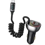 USAMS Ład. sam. C37 1xUSB+1xUSB-C 60W +kabel Ligtning 30W PD+QC Fast Charge czarny/black CC193CC01 (US-CC193)