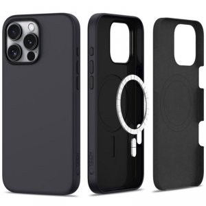 ETUI PLECKI CASE TECH-PROTECT  SILICONE MAGSAFE IPHONE 16 PRO MATTE BLACK