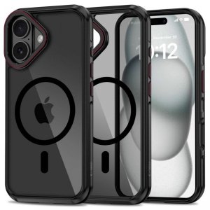 ETUI TECH-PROTECT  MAGHYBRID MAGSAFE IPHONE 16 BLACK/RED