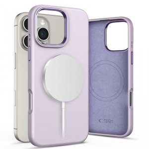 ETUI PLECKI CASE TECH-PROTECT  SILICONE PURE MAGSAFE IPHONE 16 PRO MAUVE