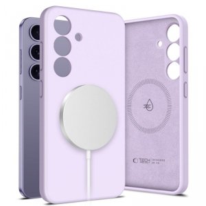 ETUI PLECKI CASE TECH-PROTECT  LIQUID SILICONE MAGSAFE SAMSUNG GALAXY S25 MAUVE