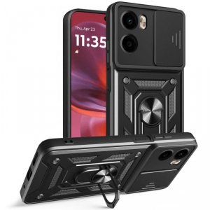PANCERNE ETUI PLECKI NAKŁADKA CASE TECH-PROTECT  CAMSHIELD PRO MOTOROLA MOTO G05 / E15 BLACK